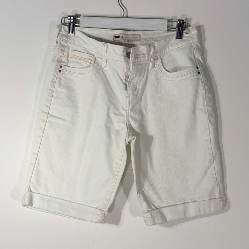 Levi's Cream Jean Shorts for Women